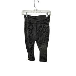 Lucy Black Snakeskin Print Sculpting Active Gorpcore Utility Hiking Gym Leggings